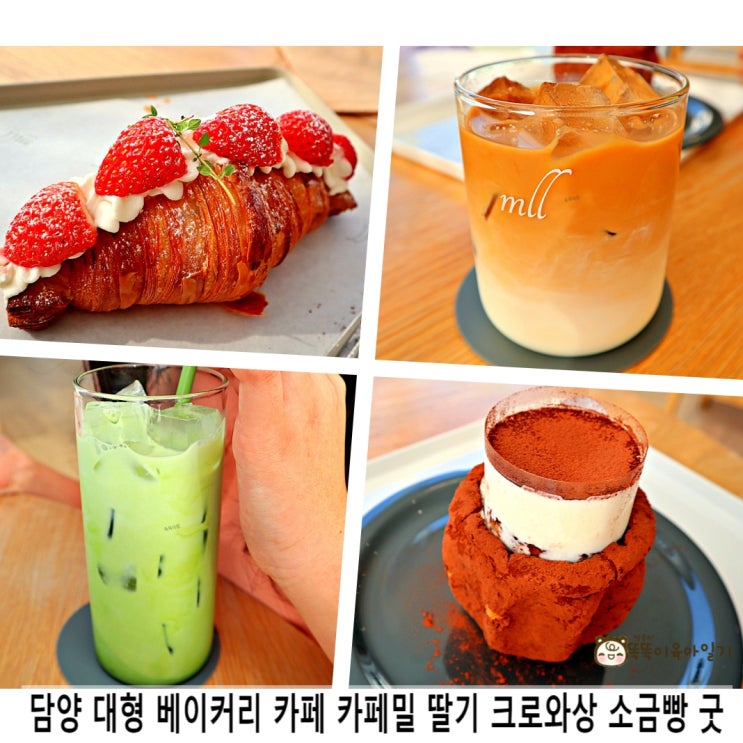  담양 대형 베이커리 카페 카페밀 딸기크로와상 소금빵 굿