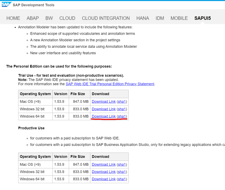  [SAP] WebIDE 환경구성 / 로컬 개발 환경 / UI5, FIORI