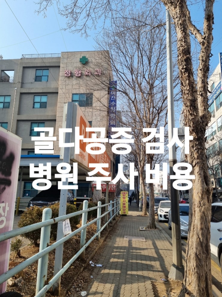  엄마 골다공증 검사 병원 4호선 한대앞역 이찬수정형외과 골다공증 검사 주사 비용