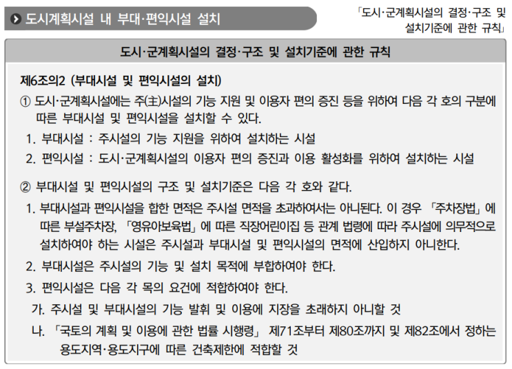  기부채납 공공시설 계획수립 _고려사항