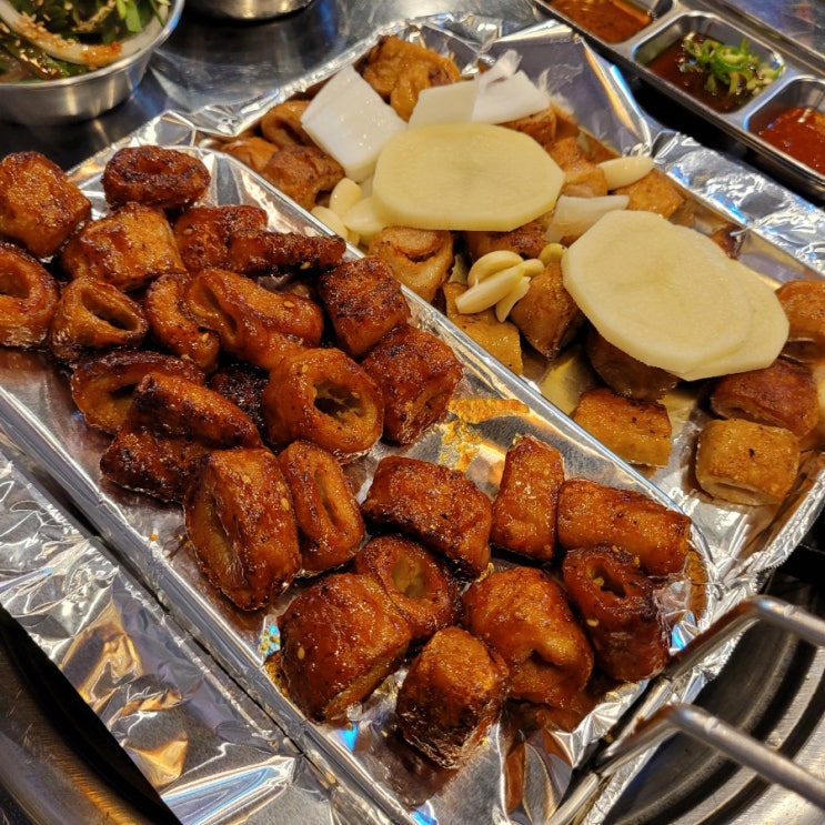  길동맛집: [길동 불막창] 후기/ 또또또또간집 숯불향에 바삭한 막창️