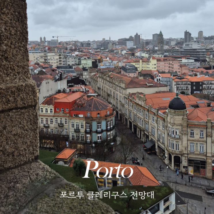  포르투갈 포르투 자유여행 클레리구스 성당 탑(전망대) 입장료 소요시간 무료 오르간연주