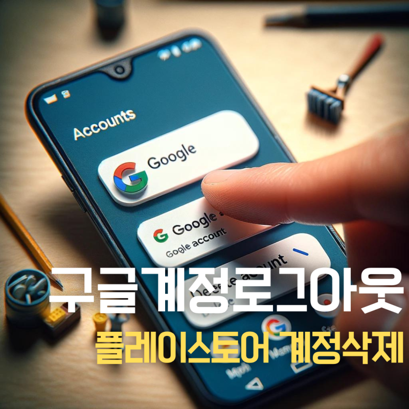 구글 계정 로그아웃 및 플레이스토어 계정 삭제 간단한 방법