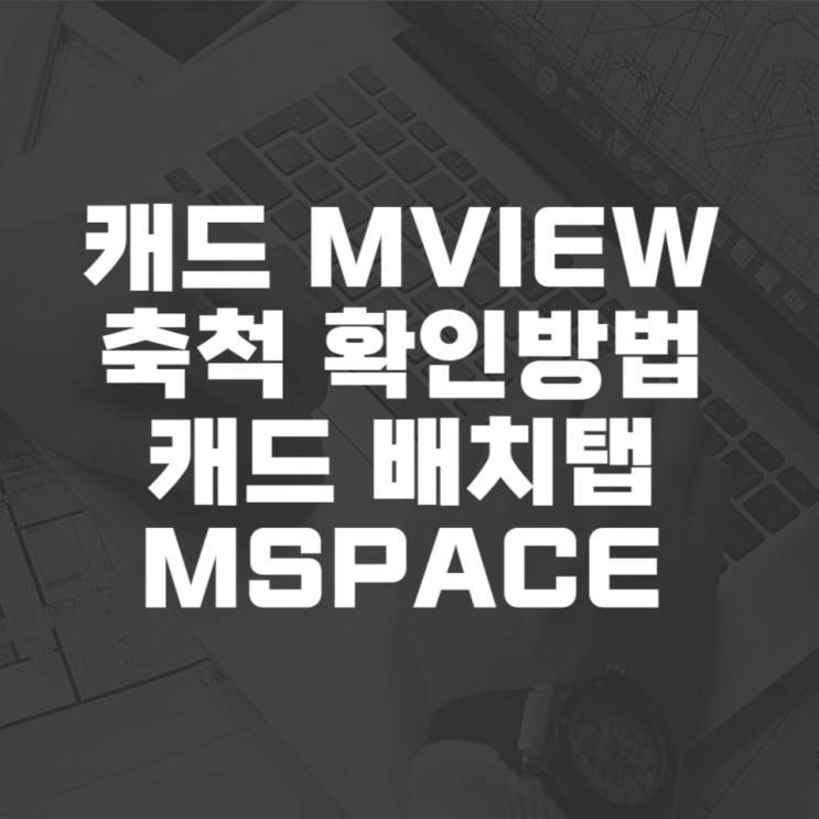  캐드 mview 축척 확인하는 방법