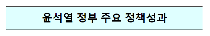 국무조정실, 윤석열 정부 주요 정책성과