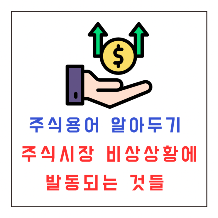  [투자공부] 주식용어 주식시장에 비상상황이 발생할 경우 발동되는 것들