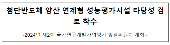 2024년 제2회 국가연구개발사업평가 총괄위원회 개최 2024년 제2회 국가연구개발사업평가 총괄위원회 개최