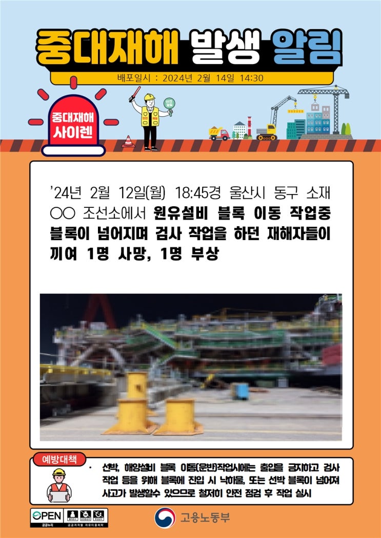  또 끼임사고, 12 일차에 여섯 번째