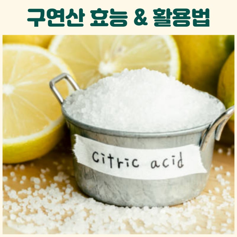 구연산 효능 빨래 청소 활용 사용법