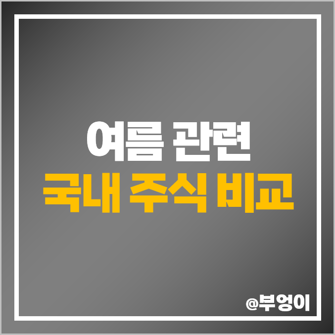 여름 관련주 LG생활건강 주식 위닉스 제주맥주 주가 롯데칠성