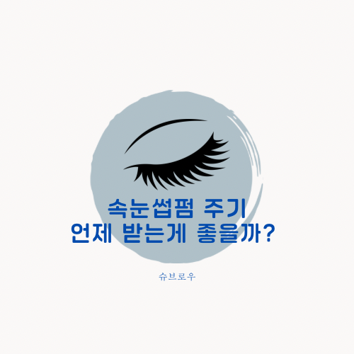  속눈썹펌 주기 언제 받는게 좋을까요?