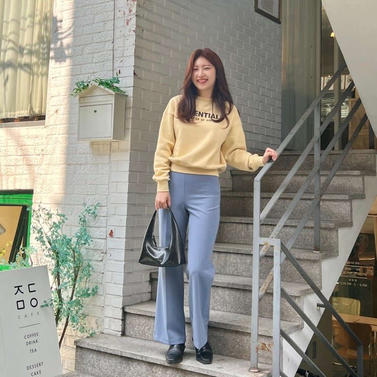  피어오브갓 에센셜 맨투맨 키즈 10y입어본 여자착용샷