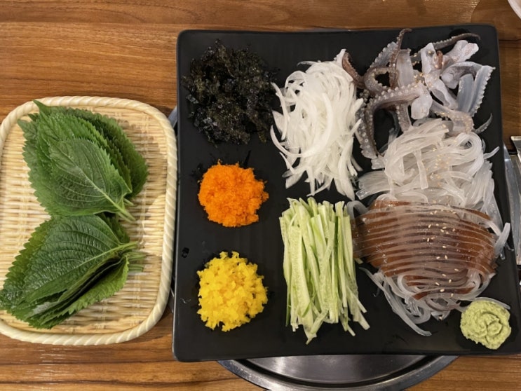  김포라베니체맛집 오징어회맛집 오징어포차 추천 (feat.오징어부추전,미나리무침)