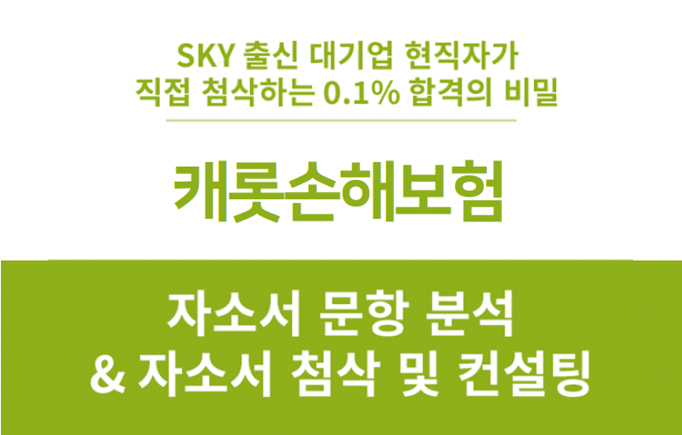 캐롯손해보험 채용 전환형 인턴, 어떻게 합격 자소서로 만들 수 있을까?