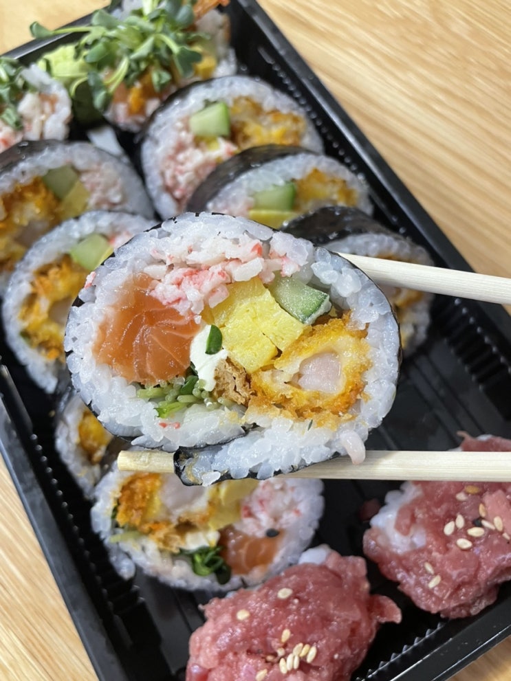  군포 산본 맛집 속이 꽉 찬 후토마키 미남 초밥 배달의민족 주문 찐후기
