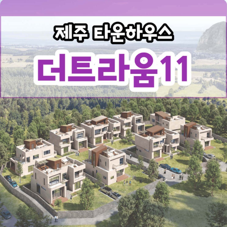  제주도 고급 타운하우스 제주 더트라움11 특별 분양 마감임박!