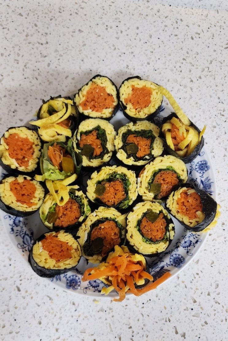  당근라페.키토김밥 만들기.다이어트김밥