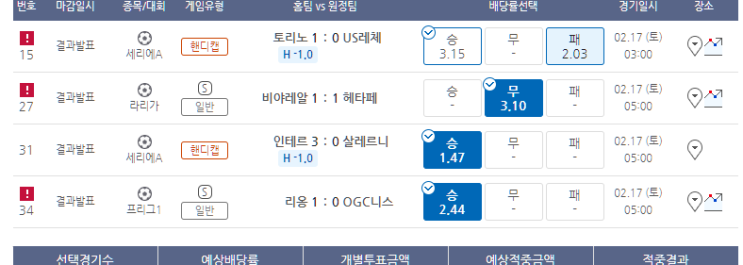 프로토 2/16일 금요일 해축은 한폴낙 프로토 2/16일 금요일 해축은 한폴낙