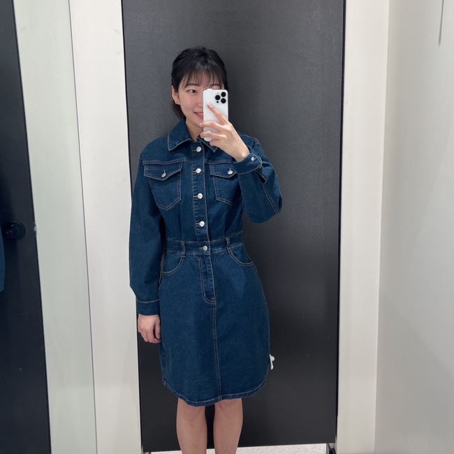  미쏘 데님 셔츠 원피스 착용 후기
