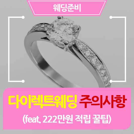  [︎] 다이렉트웨딩 222만원 적립 후기(주의사항 꿀팁 추천인 단점)