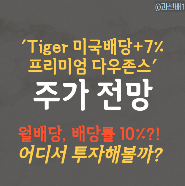  TIGER 미국배당+7%프리미엄다우존스 ETF 주가 전망과 배당금 (ft. 국내 월배당)