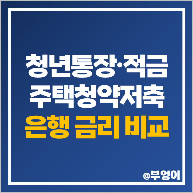 청년 적금 이자 높은 은행 금리 비교 청년통장 우대형 주택 청약 종합저축 추천 청년 적금 이자 높은 은행 금리 비교 청년통장 우대형 주택 청약 종합저축 추천