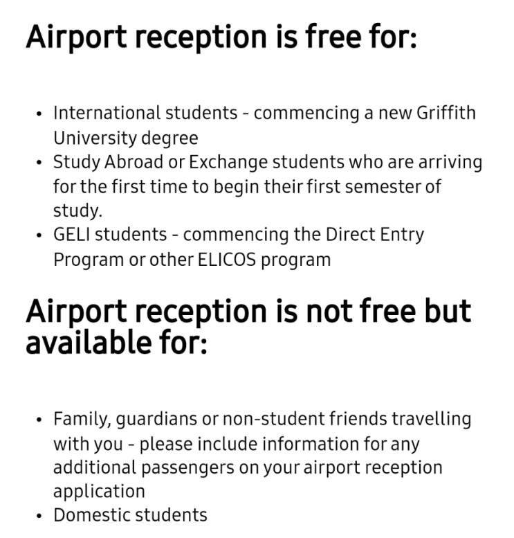  호주 유학 준비 : 그리피스 대학교 공항 픽업 서비스