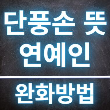  단풍손 뜻 연예인에 대해서 알아볼까요