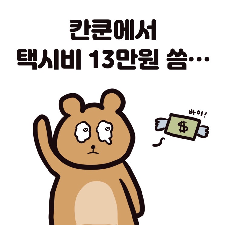  여행 인스타툰 | 칸쿤 신혼여행에서 택시비 13만원 쓴 썰