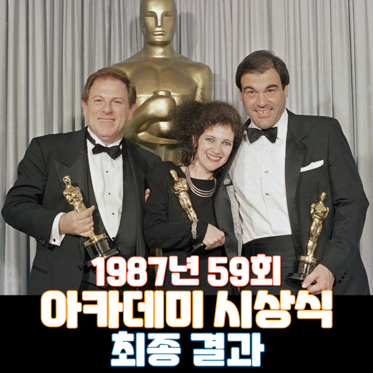 1987년 59회 아카데미 시상식 최종 결과