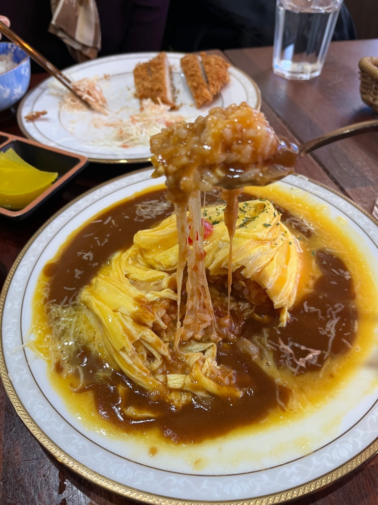 명일역맛집 존맛 일본식 회오리 오므라이스맛집 이자 돈가츠맛집 추남 경양식