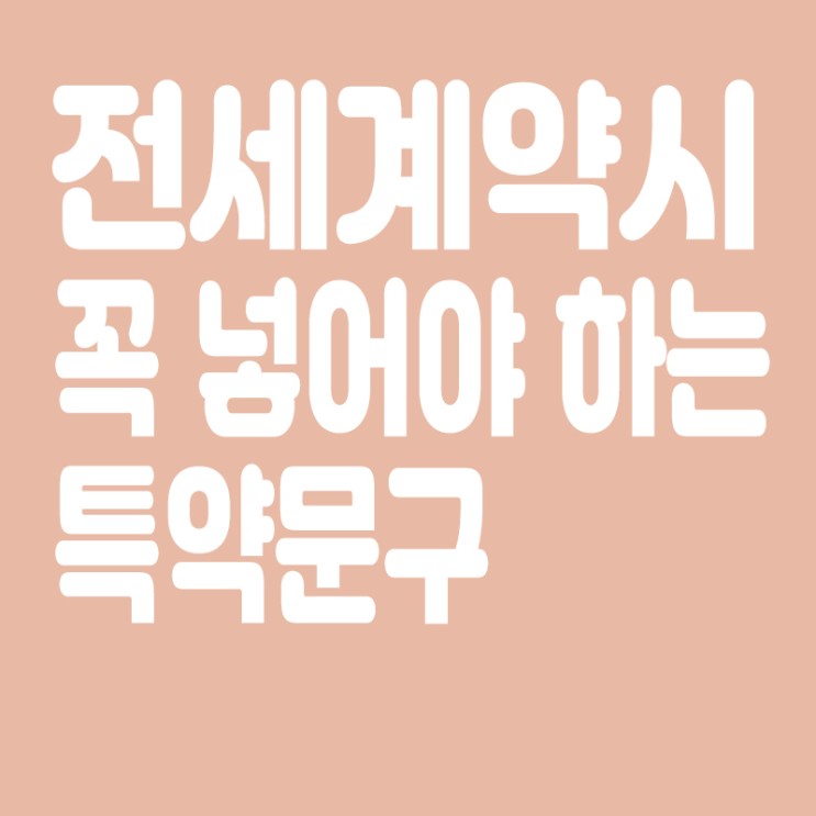  전세계약시 꼭 넣어야 하는 특약 문구,전세보증사고,전세값 상승 등