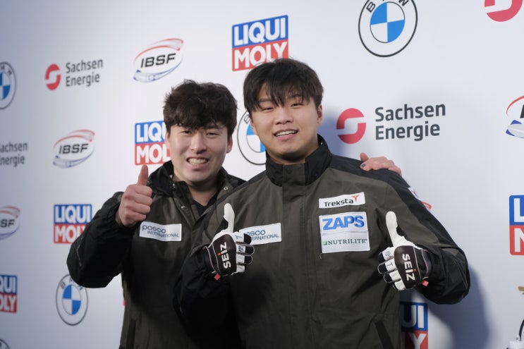 <b>봅슬레이</b> 2인승 김진수-김형근, <b>월드컵</b> 데뷔전서 깜짝 <b>동메달</b>... 