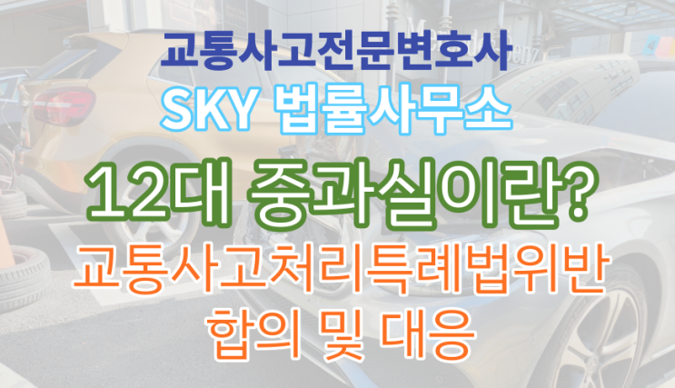  [교통사고 대응전문] 변호사가 알려주는 <교통사고처리특례법위반 12대 중과실의 정의와 내용> 광명 무료 법률 손해사정 상담