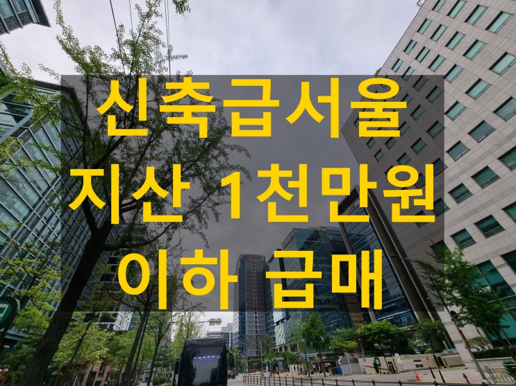 서울 신축급 역세권 지식산업센터 천만원아래 매매 방법