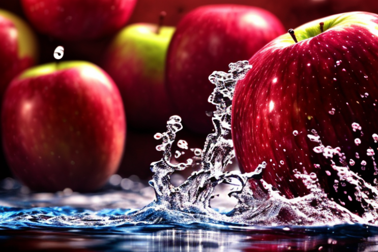  [Ai Greem] 사물_과일 050: Free Commercially Available images of Red Apple in a water