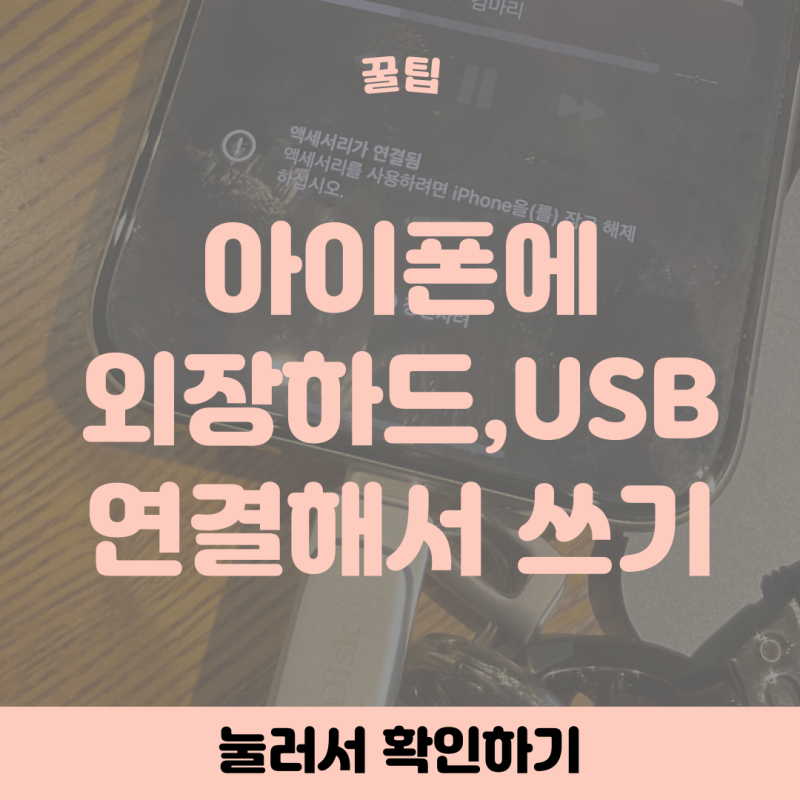 아이폰에서 외장하드, USB 메모리 사용하는 방법!