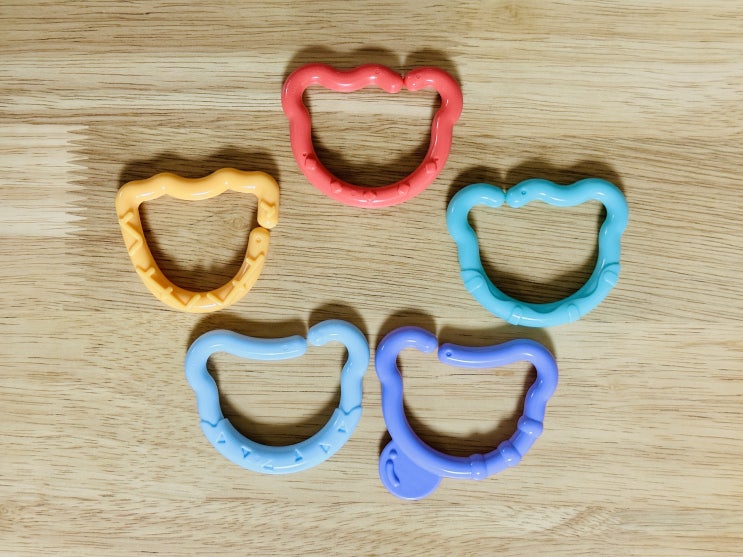  [내돈내산] 하베브릭스 NEW 베이비링(28pcs/고리친구들) - 바람개비 아기체육관과 함께 사용하기