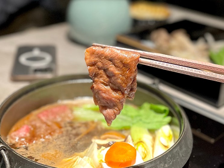 가로수길 맛집 카와베 스키야키 압구정 신사 찐맛집 코스요리