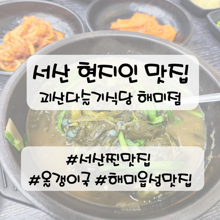 해미읍성맛집 괴산다슬기식당 해미점 올갱이국 청국장