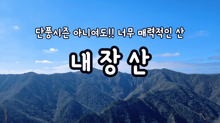  [전북] 내장산을 오르다!