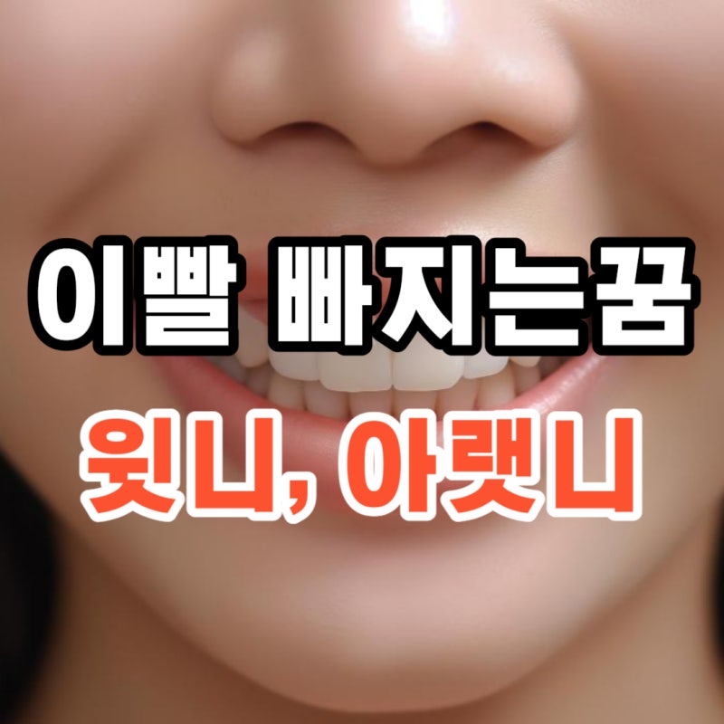 윗니 아랫니 이빨 빠지는꿈 사랑니 빠지는꿈 썩은이빨 빠지는꿈 해몽