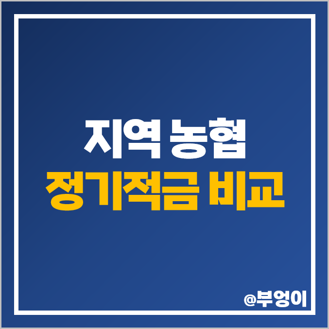 지역 농협 정기적금 특판 금리 비교 고금리 적금 추천 지역 농협 정기적금 특판 금리 비교 고금리 적금 추천