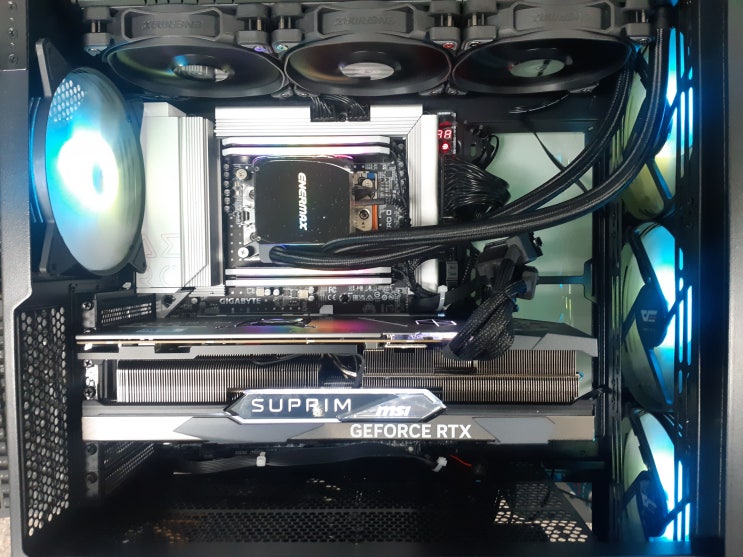  인천 조립컴퓨터 워크스테이션 AMD 스레드리퍼 7970X 메모리 128기가 RTX4090 수냉쿨러 에너맥스 LIQTECH TR4 II 360 ARGB