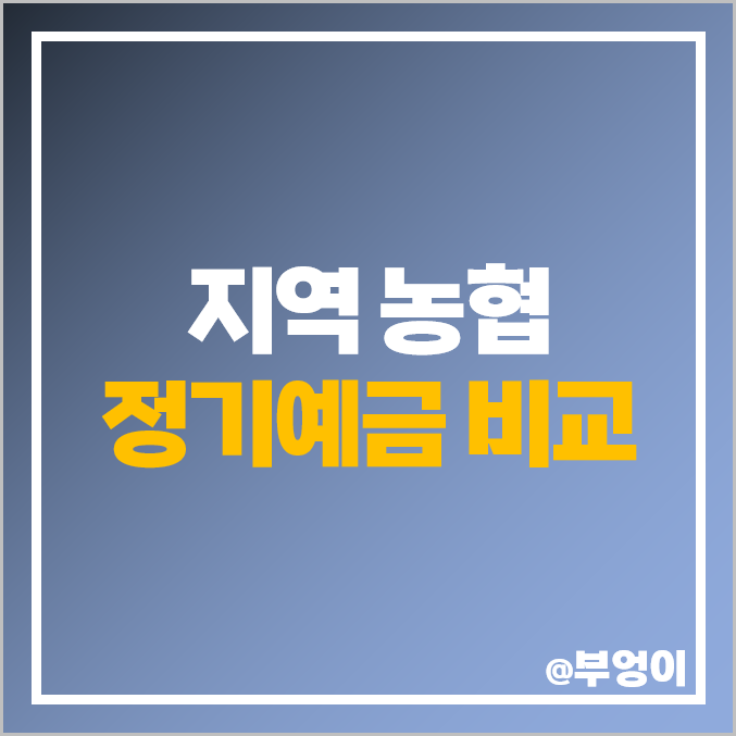 지역 농협 정기예금 특판 금리 비교 단기 예금 추천 지역 농협 정기예금 특판 금리 비교 단기 예금 추천