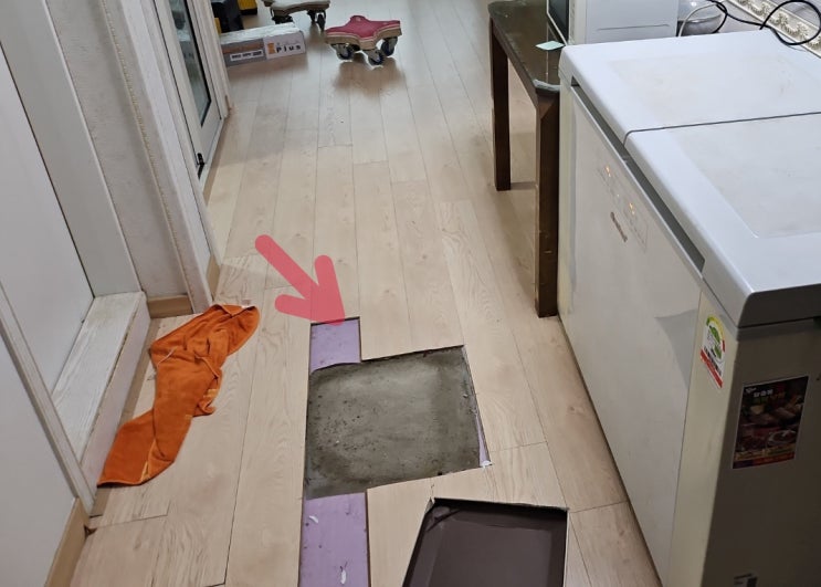  누수공사 후 강화마루 철거 시공 안산 원당골 정은타운