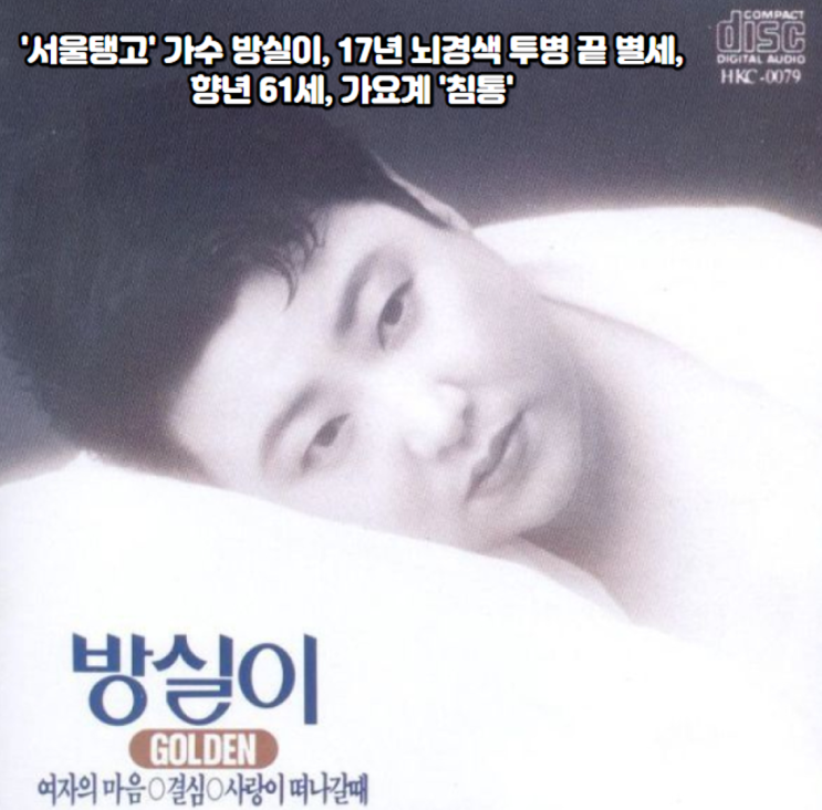 '서울탱고' 가수 <b>방실이</b>, 17년 뇌경색 <b>투병</b> 끝 <b>별세</b>, 향년 61세... 