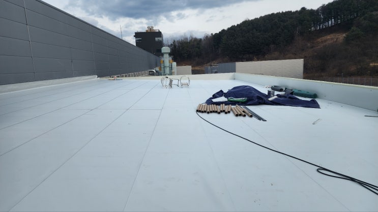  공장 판넬 지붕 tpo시트방수
