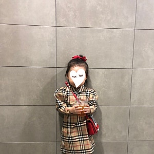 후기) 버버리 키즈 빈티지 체크 원피스 4y