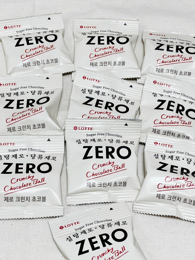  롯데 제로 크런치 초코볼 칼로리 가격 맛 후기
